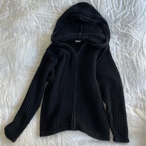 Aritzia Crochet Black Hoodie